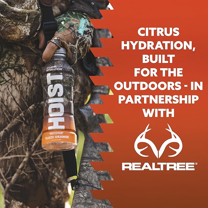 Hoist Premium Hydration Isotonic Electrolyte Drink, Powerful IV-Level Hydration, Orange, 16 Fl Oz (Pack of 12)