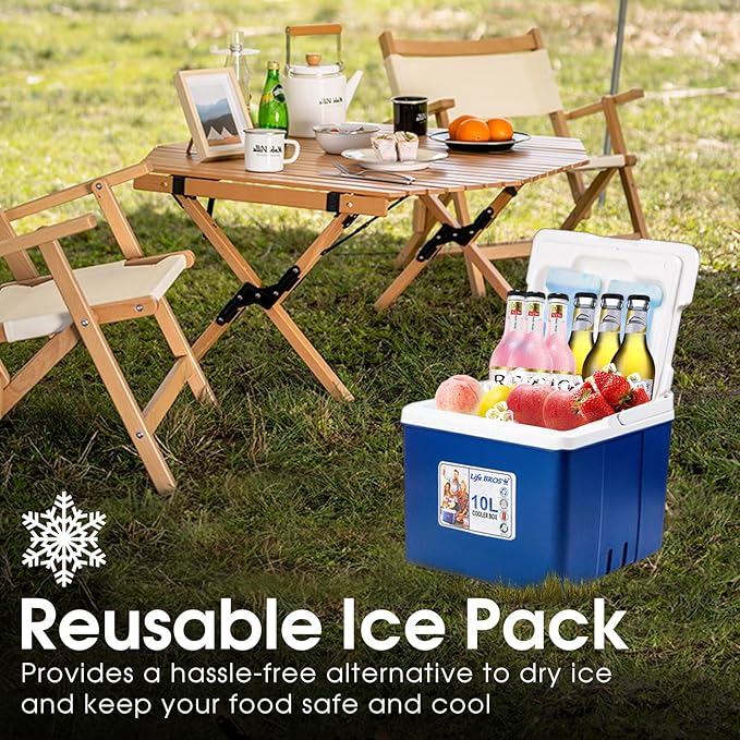 11Qt 19Qt Insulated Portable Cooler Leak-Proof Ice Chest Lunch Box Hard Coolers with Extra Ice Pack for BBQ, Camping, Pincnic