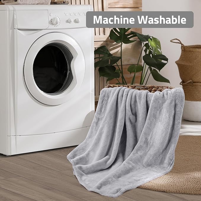 Travel Blanket, Ultra-Soft, Warm & Lightweight Travel Blanket Airplane with Bag, 65x40 in, Airplane Travel Essentials for Women, Men & Kids, Included Eye Mask, Luggage Sleeve & Backpack Clip