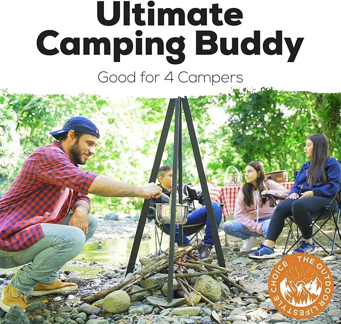 WEALERS Camping Cookware & Dinnerware Set- 17 Pieces Stainless Steel Pots and Pans Set with Plates, Bowls & Sporks in Travel Mesh Bag for Camping, Trekking, Backyard Picnic & Backpacking Gear