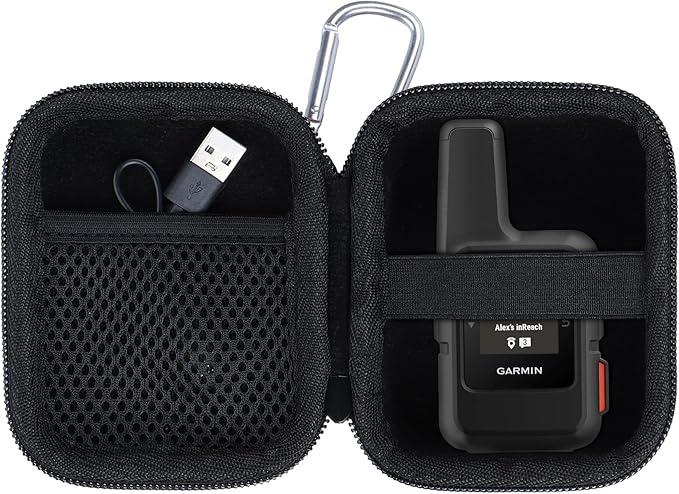 Hard Case Compatible with Garmin inReach Mini 2 / inReach Mini Lightweight Compact Satellite Communicator Hiking Handheld 010-02602-00/010-02602-01/010-01879-00/010-01879-01(Black Case)
