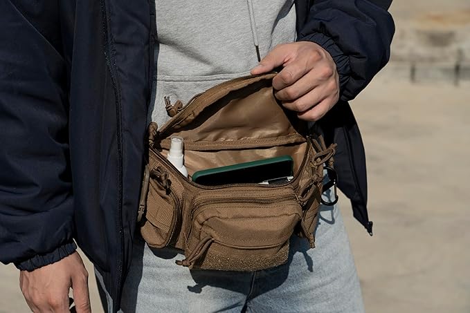 Tactical Waist Bag | Durable Fanny Pack & Crossbody Sling Pack for Outdoor Adventures, Everyday Carry, Hiking, Camping, Travel