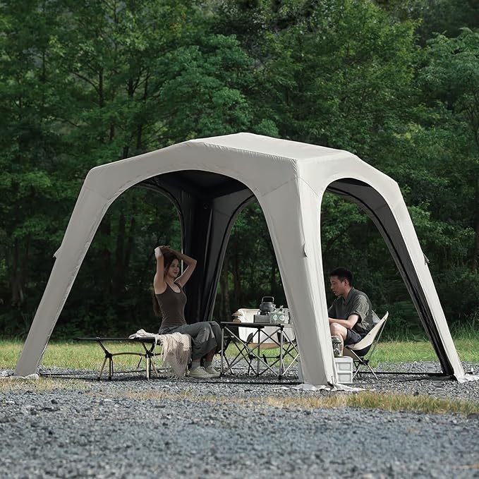 4-6 Person Inflatable Camping Tent Tarp Sun Shelter Blow Up Tent Easy Setup Waterproof Portable Air Canopy House Gazebos for Camping Backpacking Hiking Picnics Fishing