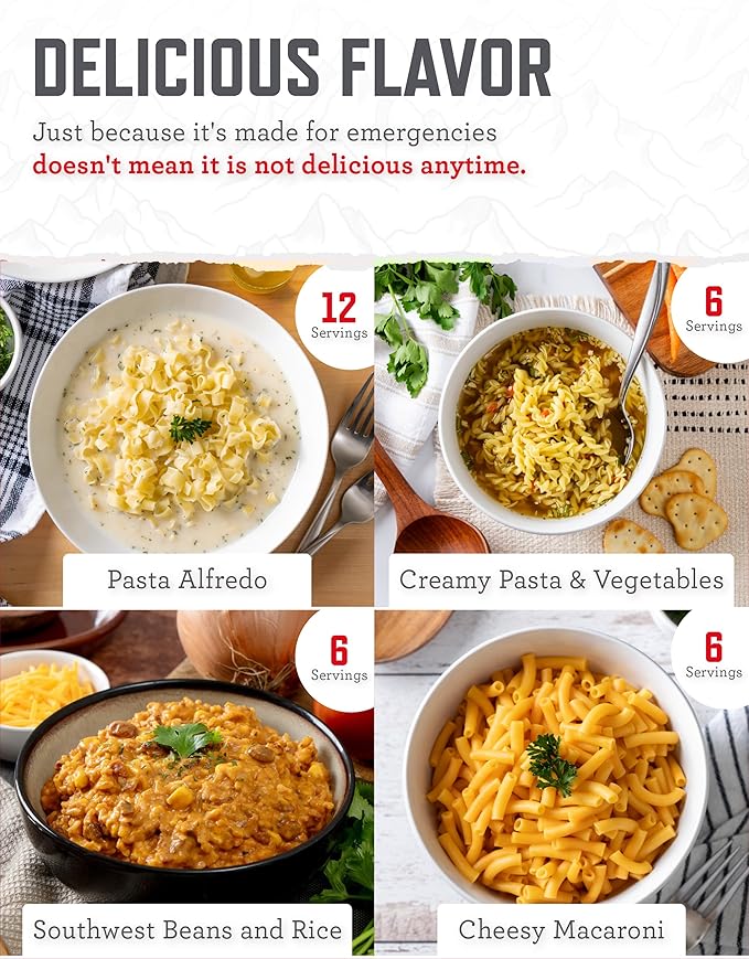 ReadyWise Entrée Bucket - 60 Servings, Emergency Food Supply for Survival Kit, Protein Meals, Freeze Dried Food, Ready to Eat Camping & Road Trip Essentials, up to 25 Year Shelf Stable Life