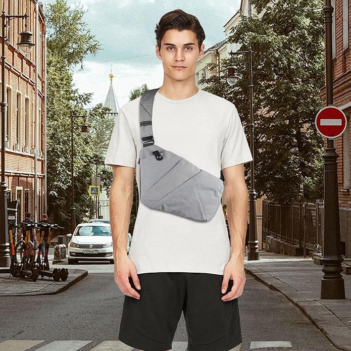 Travel Anti Pickpocket Purses, Slim Carry Crossbody Bag for Women & Man Travel Safe, Waterproof