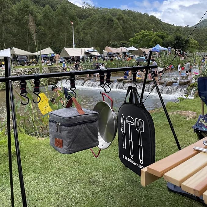 TRIWONDER Camping Travel Cookware Organizer Bag Cooking Utensils Storge Portable Pouch for Outdoor Barbecue Camping Cooking Spoon Chopsticks Organizing