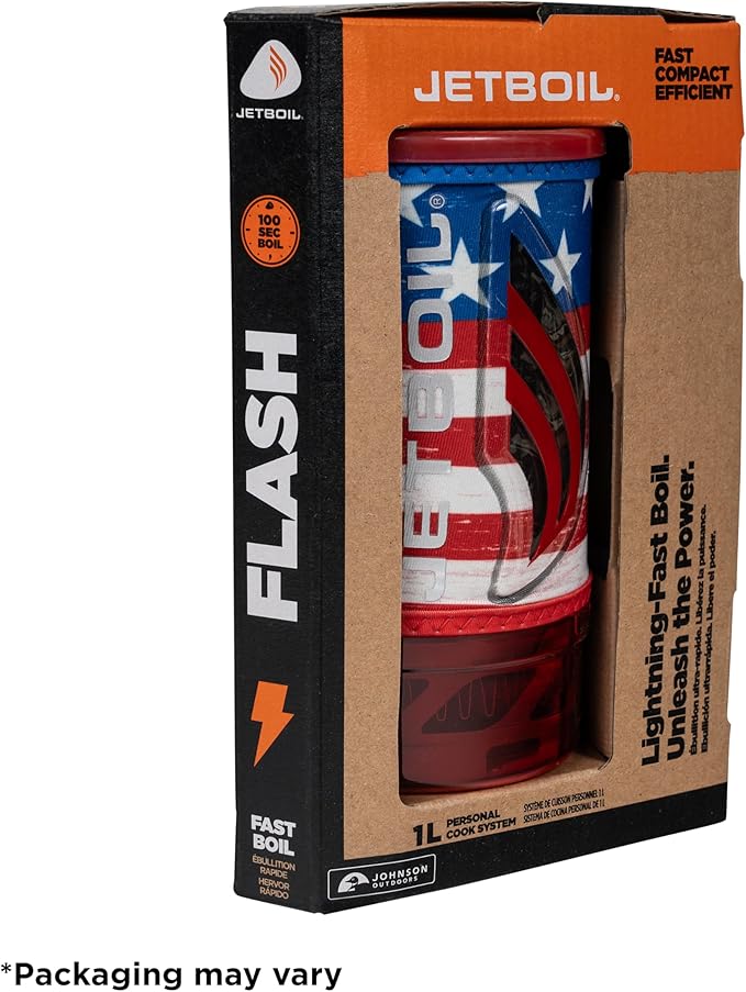 Jetboil Flash Camping and Backpacking Stove System, Portable Propane/Isobutane Burner with Cooking Cup for Outdoor Trips and Hiking