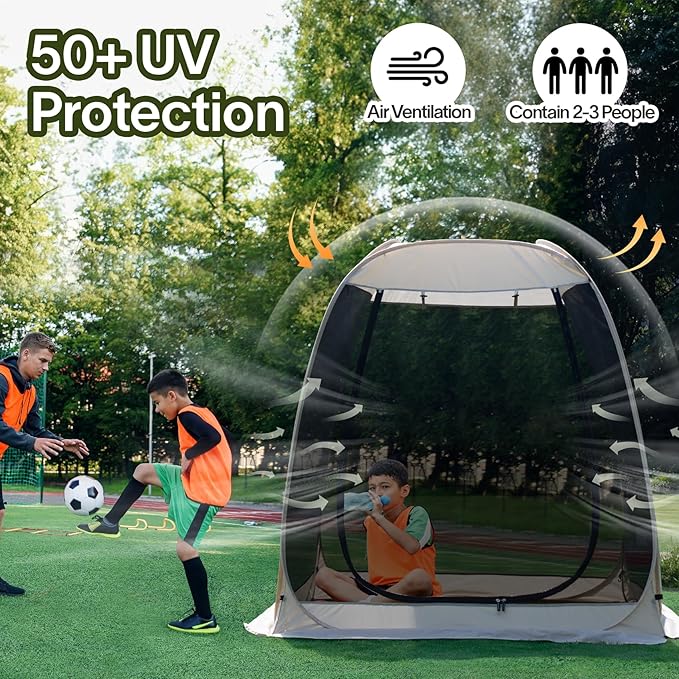 Alvantor Pop Up Screen Tent House Room Instant Outdoor Camping Canopy Sun Shelter Gazebo for Patio, Backyard & Deck, Privacy Tent(2-10 People, 8'x8' 10'x10' 12'x12')