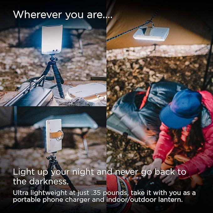 CLAYMORE 3Face Mini (Dark Gray) - Lightweight and Portable LED Area Light for Outdoors, Camping, Tent, Emergency, and Industrial Use. Rechargeable Lantern with USB-C, Up to 60 Hours Battery Life.
