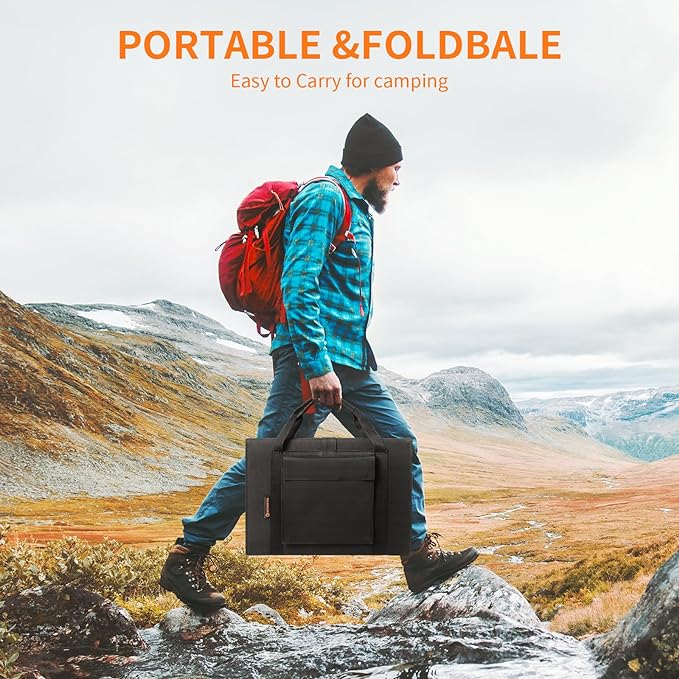 Portable Solar Panel – 60W Foldable Solar Panels with 5V USB and 18V DC for Camping,Cell Phone,Tablet and 5-18V Devices – Compatible with Solar Generators Power Stations