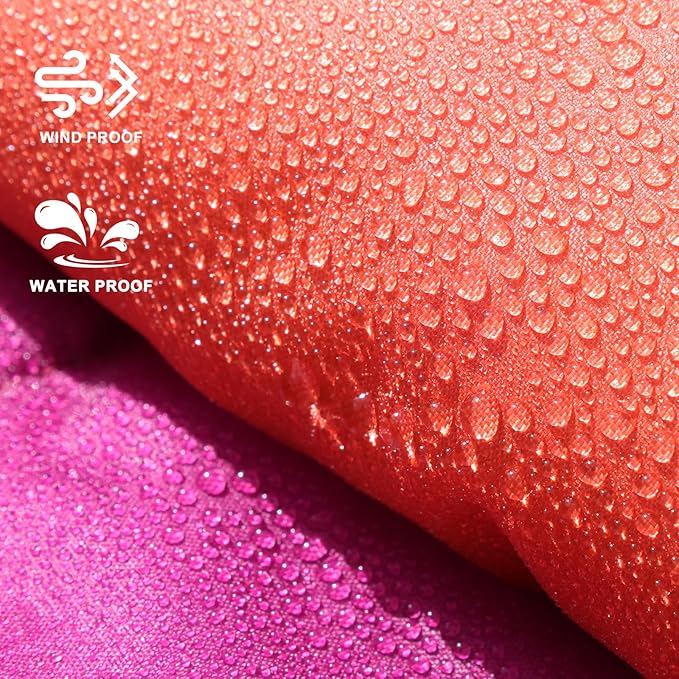 zzlamb Hooded Outdoor Blanket,Waterproof Camping Blanket Polar Fleece,Windproof Portable Warm for Stadium,Sports,Picnic,Beach,Car,Pets,56x75in Fiery Ridge Fade