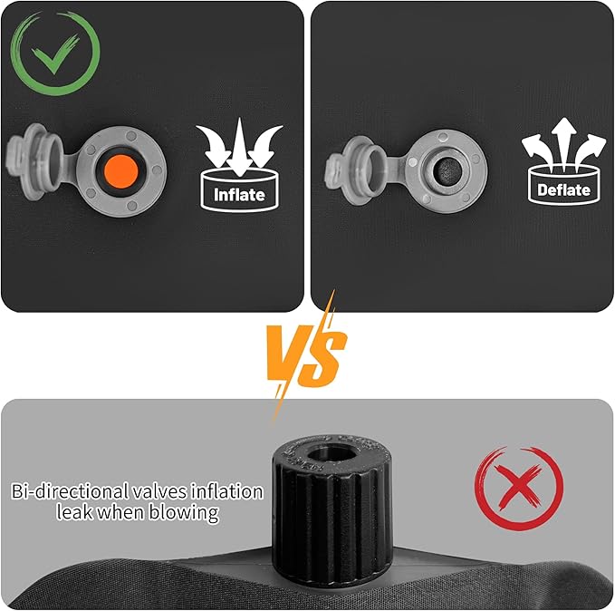 ONTYZZ Inflatable Seat Cushion Lightweight Stadium Seat Pad Travel Air Seat Cushion for Hiking Office Airplane Stadium Car