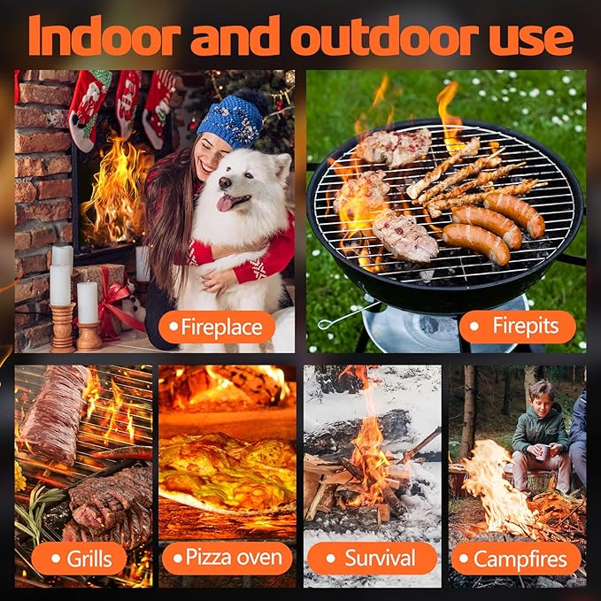 110PCS Fire Starters for Campfires Grill BBQ Camping Fireplace Fire Pit,Quick Light Wood Charcoal Fire Starter, Waterproof-Natural Fire Starters Camping fire Starter Charcoal Starters