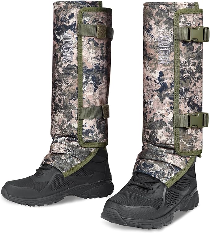 QOGIR Snake Gaiters for Hunting: Durable Snake Guards, Snake Gaiter Leggings for Men & Women, Snake Bite Protection for Lower Legs, Snake Proof Gaiters with Adjustable Size