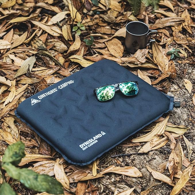 ONETIGRIS Inflatable Seat Cushion - Lightweight & Waterproof Inflatable Camping Seat Cushion Travel Cushion Stadium Seat Office Chair Car Pad