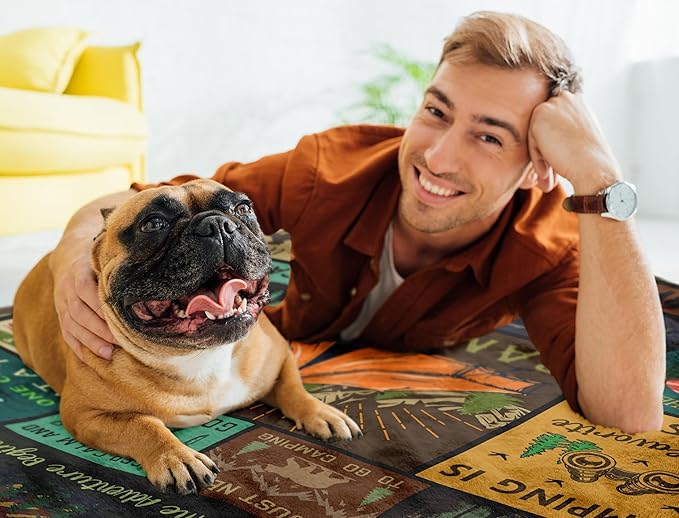 Camping Gifts for Men/Women, Best Gifts for Camping Lovers, Camping Blanket 60"x50"