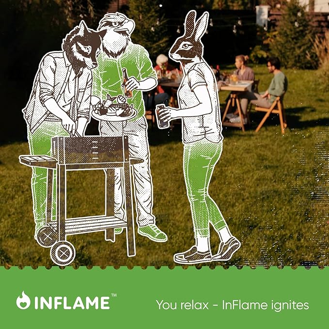 Inflame Fire Starters 800 pcs Fire Starters for Campfires, Grill, BBQ, Fireplace, Woodstove - Charcoal Starter - Waterproof, Weather-Resistant - Natural Wood Fireplace Starters