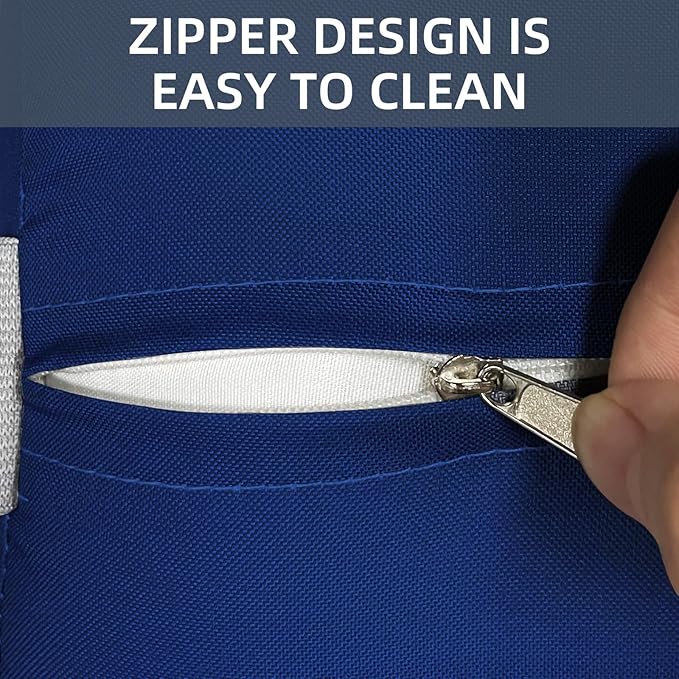 Headrest Pillow for Patio Chaise Lounge Chair, Outdoor Chaise Pillows with Adjustable Elastic Stripe Head Resting Pillows for Recliner Office Chair, Dark Blue