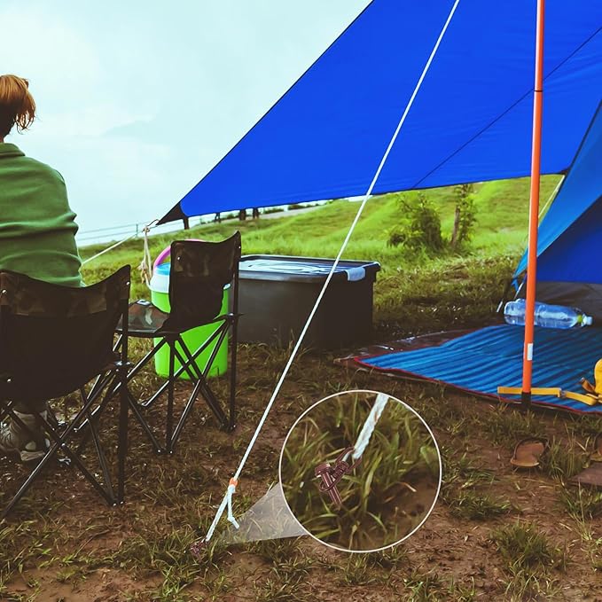 Reginary Ground Anchors Screw in Tent Stakes Heavy Duty Trampoline Anchors High Wind for Camping Canopy Carport Sheds Beach Sand Stakes Metal Swing Set