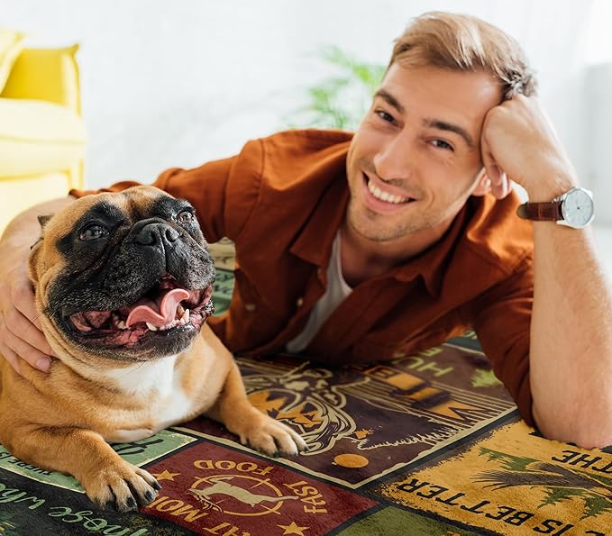 Hunting Gifts for Men, Hunting Gift Blanket 60"x50", Gifts for Hunters, Hunter Present for Dad/Gandpa, Hunting Decor