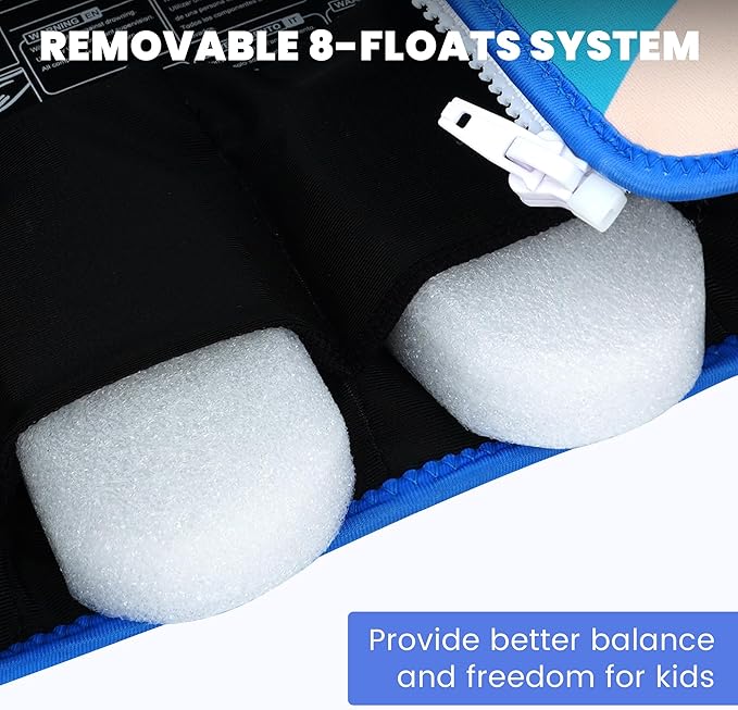 Gogokids Toddler Swim Vest, Kids Floaties for 20-50 lbs Girls & Boys, Buoyancy Jacket Swimming Aid with Water Wings for 2-6 Years, Pool/Beach