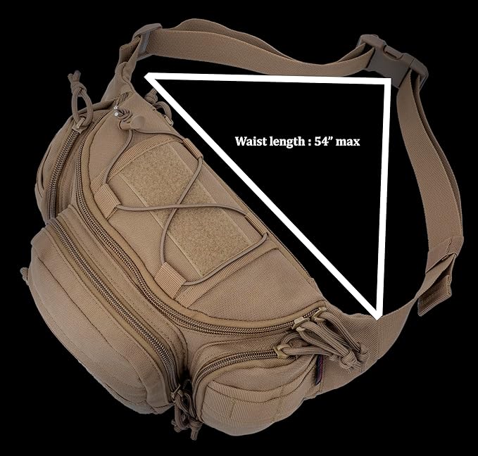 Tactical Waist Bag | Durable Fanny Pack & Crossbody Sling Pack for Outdoor Adventures, Everyday Carry, Hiking, Camping, Travel