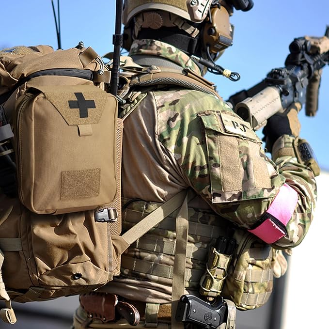 PETAC GEAR Tactical Rip Away Medical IFAK Pouch Tear Off First Aid EDC Pouches Molle & Belt Outdoor Emergency Survival Bag