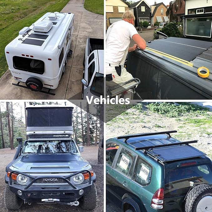 LensunSolar Flexible Solar Panel 120W 12V ETFE,32.3in x 30.5in Semi-Flexible Bendable Mono Solar Panel High Efficiency 120 Watt for RV Van Roof TopCamping Home Boat Marin