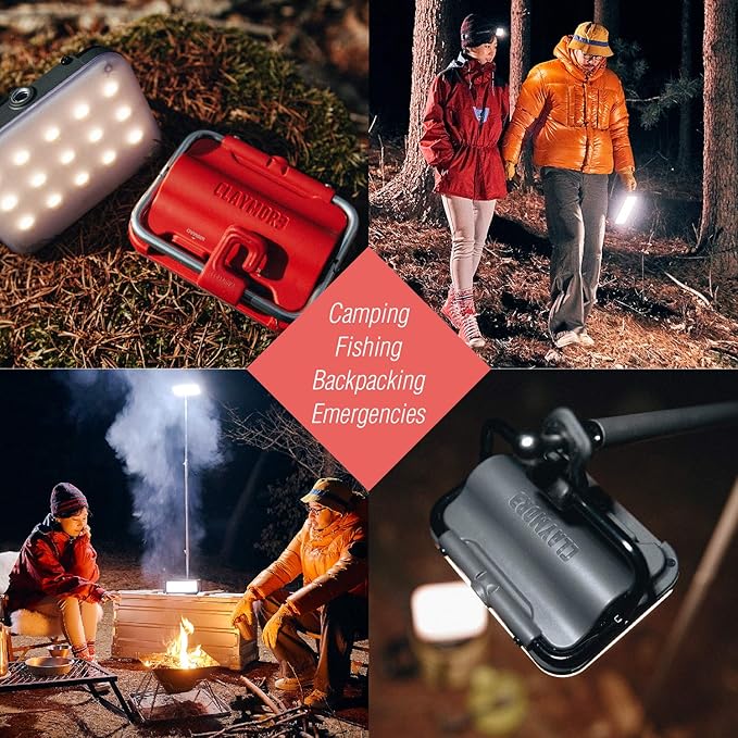 CLAYMORE Ultra Mini (Black) - Outdoor Rechargeable LED Light for Camping, Tent, Backpacking, Emergency and Industrial Use. Waterproof, Portable Lantern with USB-C, Up to 24 Hours Battery Life.