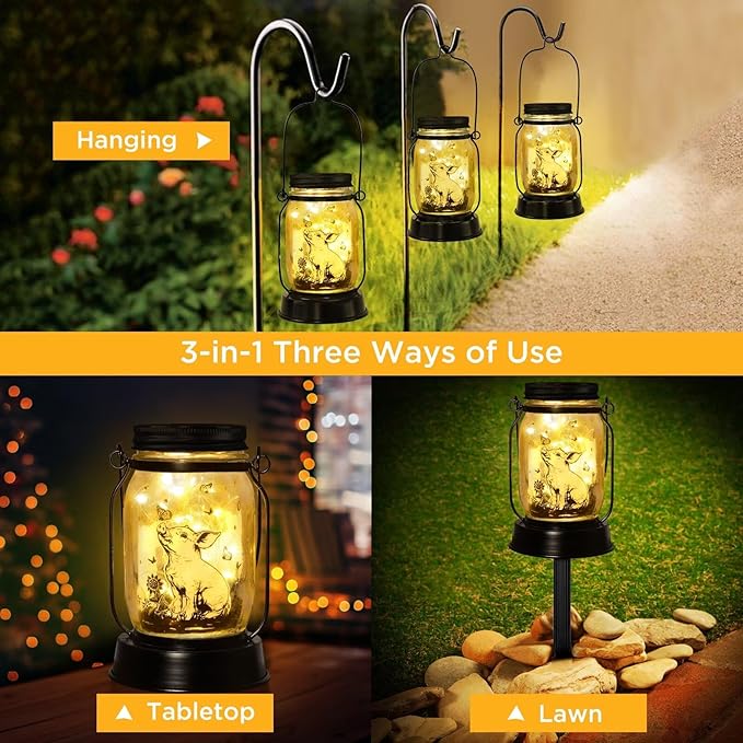 kyoryuger Pig Gifts for Women/Men Pig Lovers Solar Lantern Mom Birthday, Mothers Day, Solar Garden Decoration Outside for Yard, Patio,Backyard,Porch, Torches