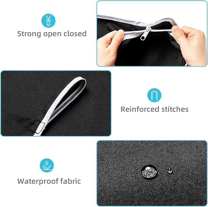 KEEPJOY XL Black Door Hanging Laundry Hamper, Large Size 36.5X22.5 inch Hanging Laundry Bag with Large Opening and 2 Strong Hooks for Whole Family Dirty Clothes