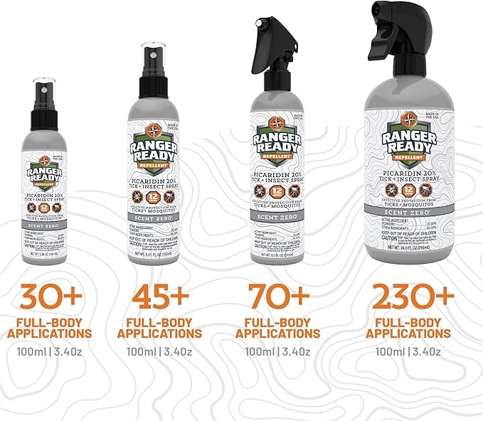Ranger Ready Repellents Picaridin Insect Repellent in Night Sky Scent - Mosquito Repellent and Tick Spray - DEET Free Bug Spray Travel Size, 3.4 Oz.
