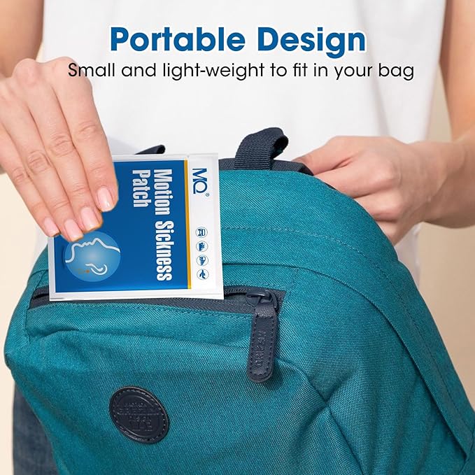 MQ 84ct Motion Sickness Patches Non Drowsy, Sea Sickness Patches for Cruise Travel Essentials, Waterproof Patch Behind Ear for Car Airplane Altitude Sickness, Long Last 72H