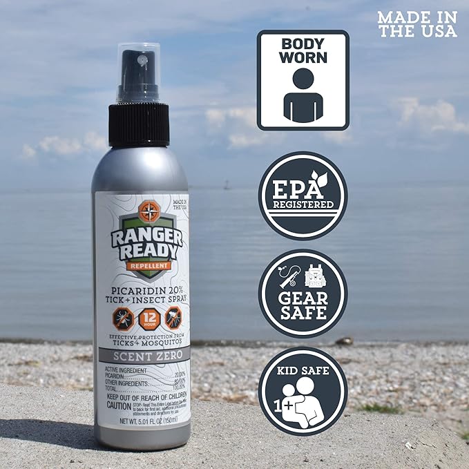 Ranger Ready Repellents Picaridin Insect Repellent in Night Sky Scent - Mosquito Repellent and Tick Spray - DEET Free Bug Spray Travel Size, 3.4 Oz.