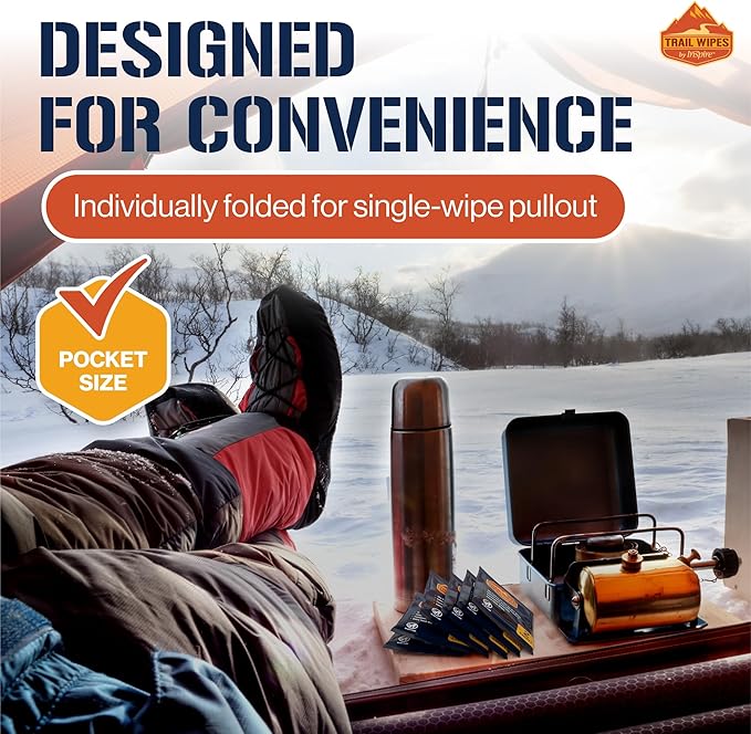 Inspire Trail Wipes | Camping Wipes Body Wipes Adults | Biodegradable Wipes For Camping, Travel, Gym With Aloe And Vitamin E | No Rinse Bathing Shower Wipes Women Or Men