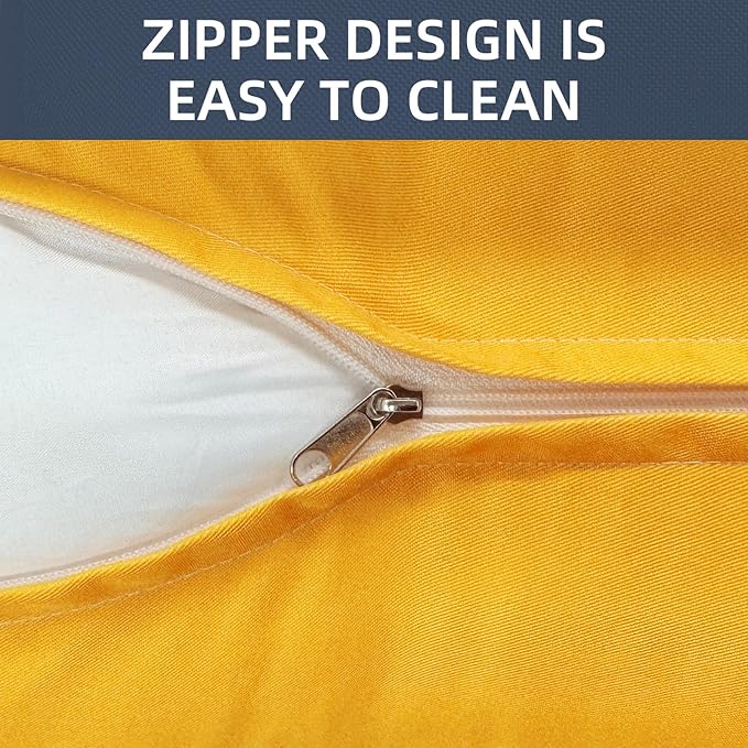 Headrest Pillow for Patio Chaise Lounge Chair, Outdoor Chaise Pillows with Adjustable Elastic Stripe Head Resting Pillows for Recliner Office Chair, Yellow