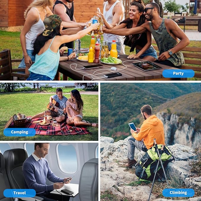 2-Pack Portable Charger, Slimmer 10000mAh 15W Power Bank, USB C in&Out Fast Charging Battery Pack, External Portable Power Bank for iPhone 16 15 14 13 12 iPad Airpods Samsung S23 S22 Pixel etc