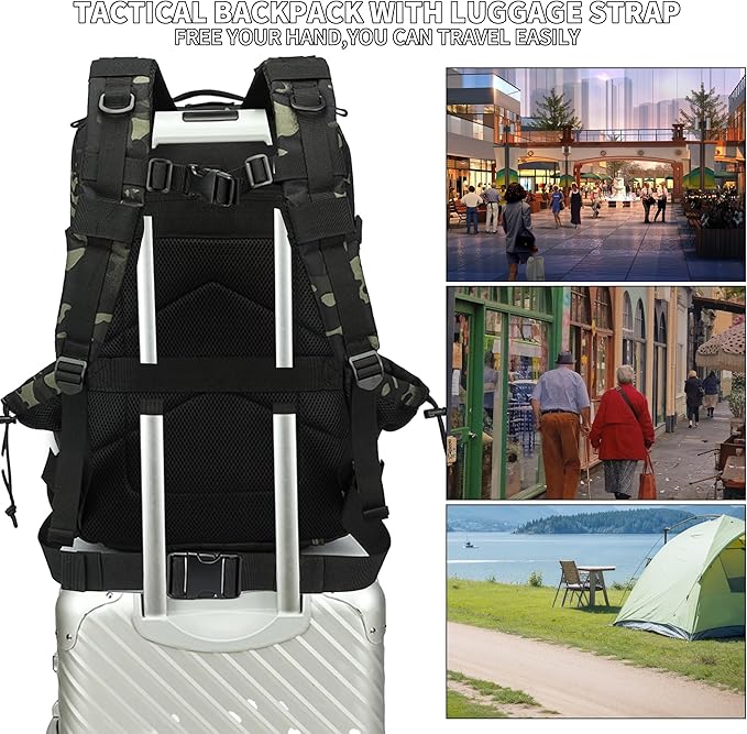 Military Tactical Backpack 45L/25L 3 Day Assault Pack Molle Daypack Hiking Backpack for Men and Women