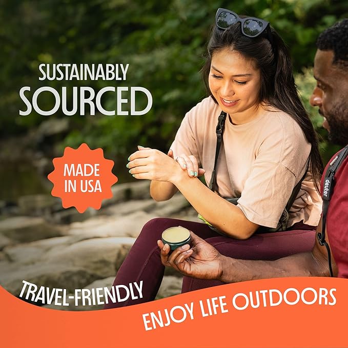 Murphy's Naturals Mosquito Repellent Balm for Outdoor Patio, Hiking, Camping, Plant-Based with Cedarwood, Lemongrass & Rosemary, DEET-Free, 0.75 oz