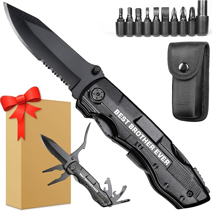 Gifts for Brother,”BEST BROTHER EVER”Multitool Knife,Brother Christmas Gifts,Birthday Gifts Ideas for Brother,Brother Gifts from Sister,Gifts for Brother Gadget,Best Brother Gifts