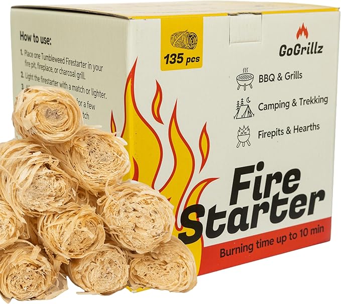 70pcs Fire Starter – Pine Wool & Natural Wax for Quick, Eco-Friendly Ignition of Grills, Fireplaces, Fire Pits & BBQs