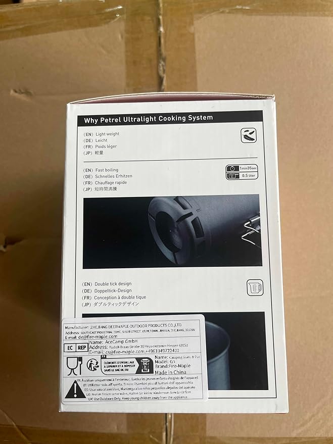 Fire Maple Petrel Portable Stove Ultralight Cooking System, with a Lightweight, Fast Boiling Function, Precise Double Tick Design, for Outdoors, Camping and Traveling