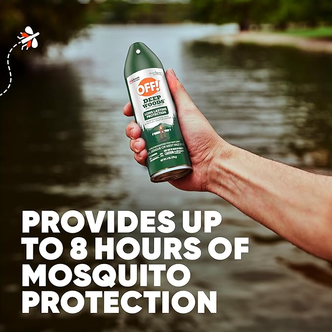 OFF! Deep Woods Insect Repellent Aerosol, Bug Spray with Long Lasting Protection from Mosquitoes and Ticks, 6 oz