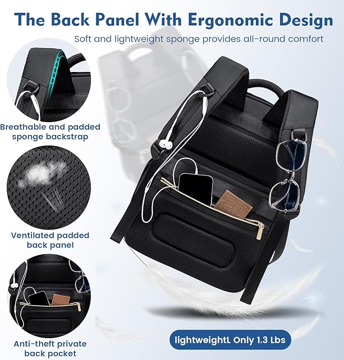 Backpack Cooler Lunch Backpacks Double Decker Lunch Box,Insulated Backpacks Lunch Cooler Bags, Lightweight Leakproof Lunchbox Back Pack for Women Men to Travel,Picnic,Hiking,Beach,Camping