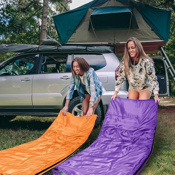 Tudomro 2 Pcs Camping Sleeping Bag for Adults, Lightweight Packable Waterproof Camping Gear Equipment to Keep Warm for Spring Summer Fall Indoor Outdoor Backpacking Hiking Travel