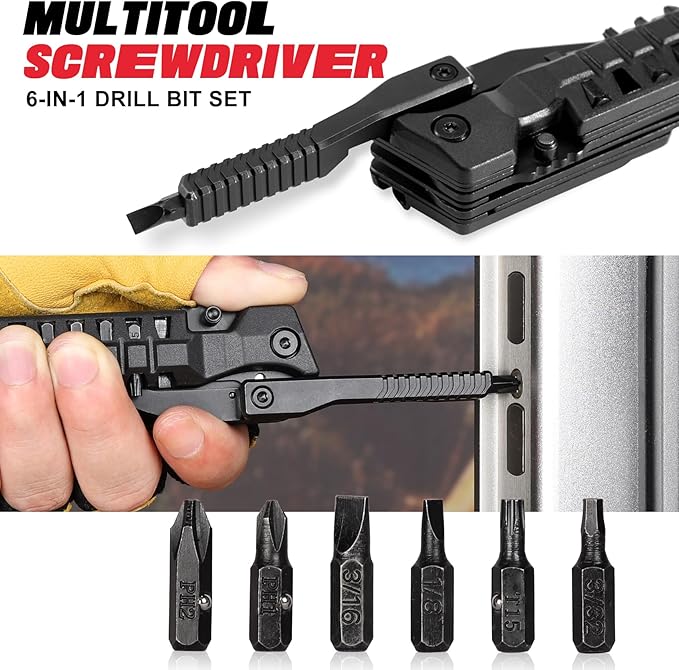 19 In 1 Multitool Pocket Knife - EDC, Outdoor, Camping Gear, Pocket Knife for Men, Brother, Uncle, Grandpa, Cool Gadgets Gifts Idea, Stocking Stuffers for Christmas, Birthday, Fathers day