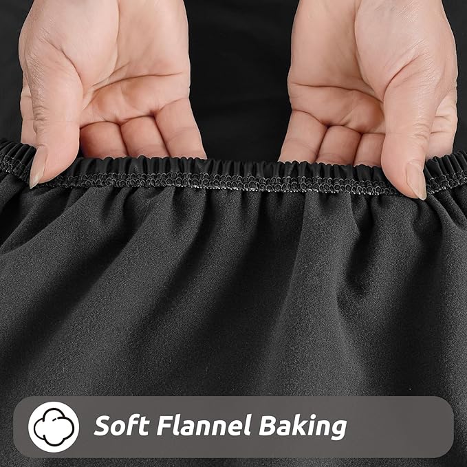 LURKA Rectangle PU Leather Table Cover/Tablecloth with Elastic Fitted Edge – Waterproof, Oil-Proof, Scratch-Resistant, Wipeable Protector for Dining, Kitchen, Outdoor Picnic, Party (Black, 4FT)