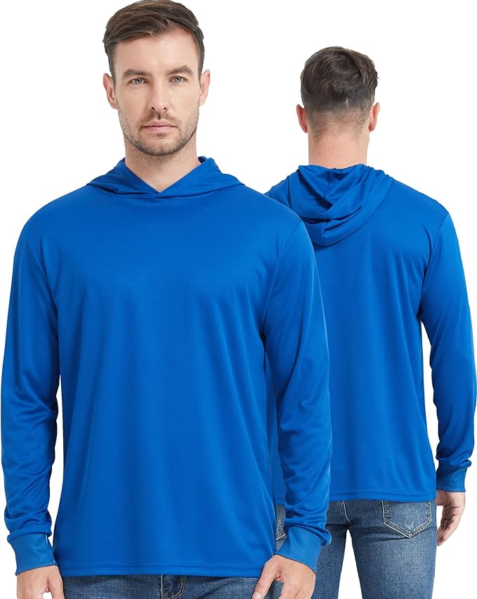 ProtectX High Visibility Sun Protection Lightweight Long Sleeve Hoodie, UPF 50+ Quick-Dry, SPF UV Shirt, Active Wear