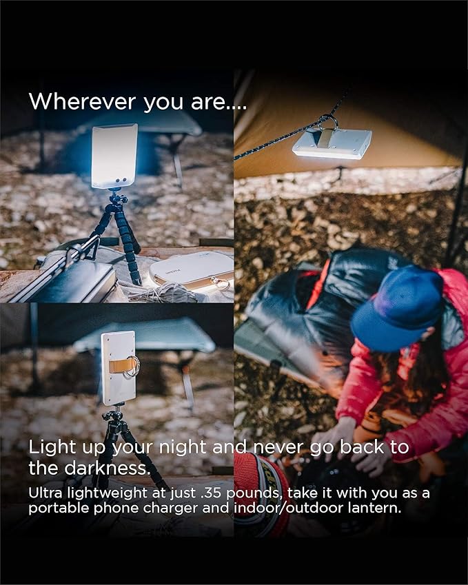 CLAYMORE 3Face Mini (Moss Green) - Lightweight and Portable LED Area Light for Outdoors, Camping, Tent, Emergency, and Industrial Use. Rechargeable Lantern with USB-C, Up to 60 Hours Battery Life.