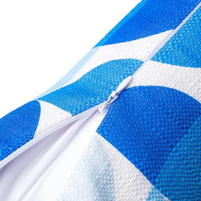 Patio Chairs Headrest Pillows,Outdoor Ledge Pool Lounge Chair Pillows with Insert Adjustable Elastic Stripe for Recliner Adirondack Head Neck Attachment, 2 Pack Size 11”*16” Blue